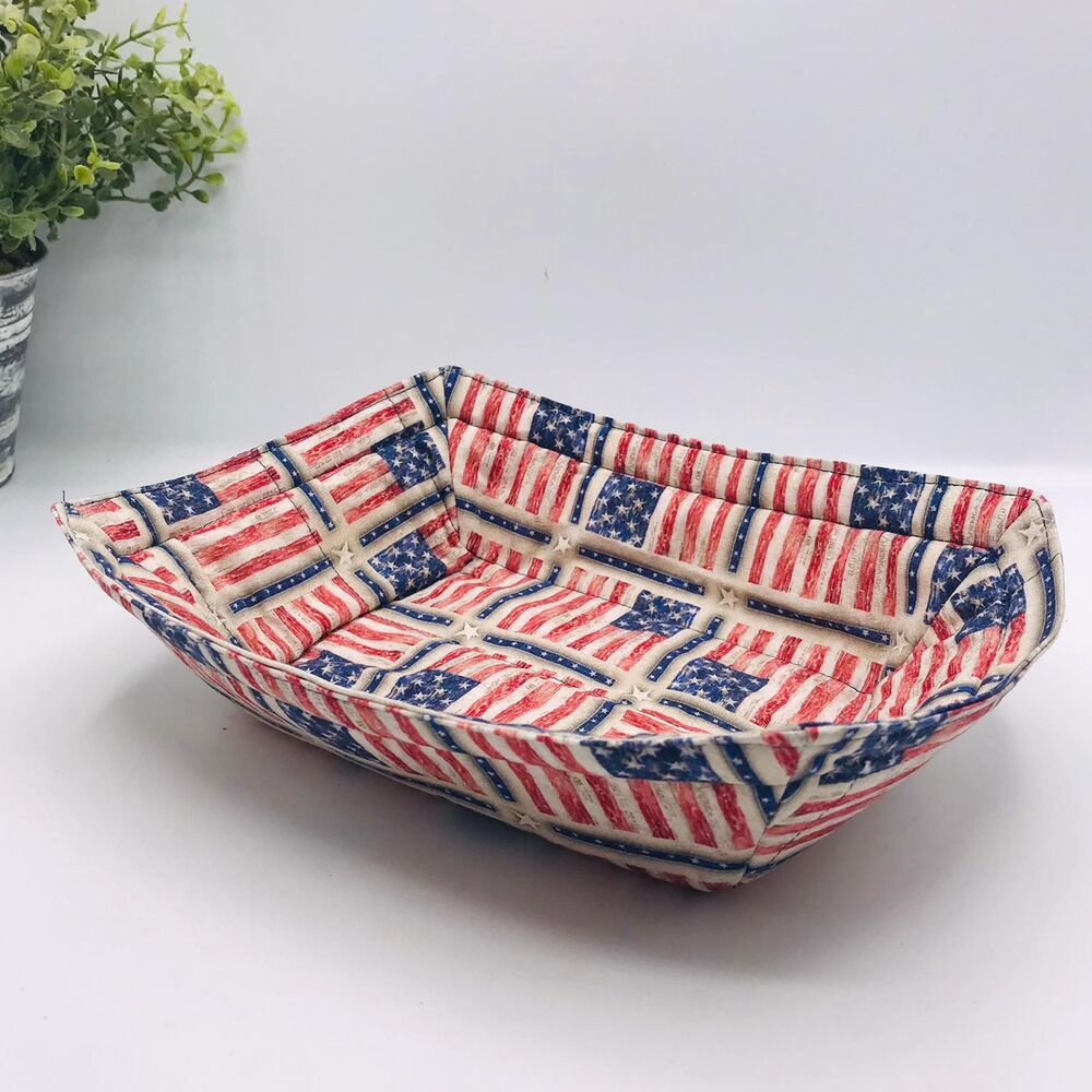 NEW! Microwave Takeout Container Cozy! Cozy For Takeout Americana Print